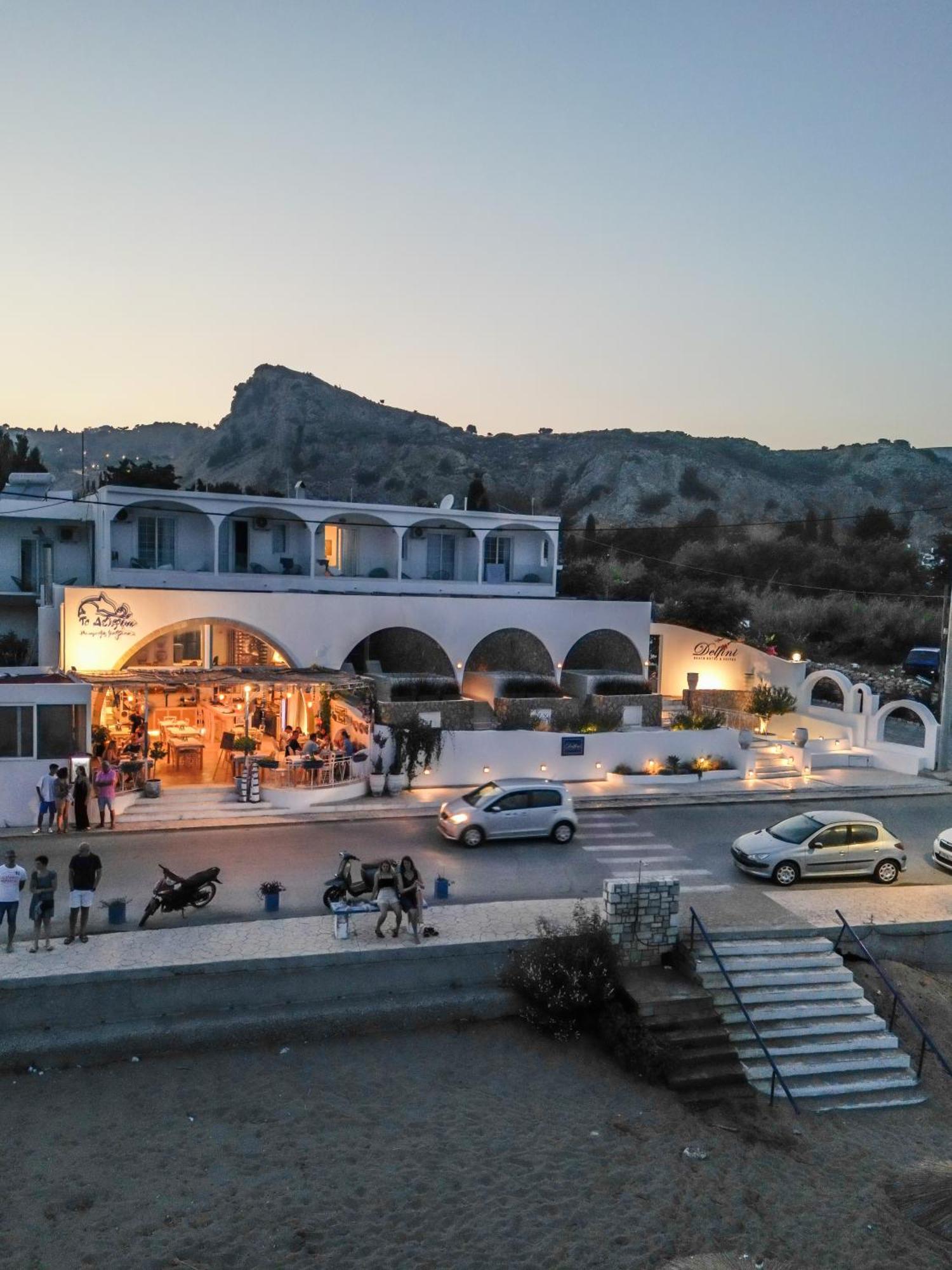 Delfini Beach Hotel & Suites Archangelos  Exteriör bild